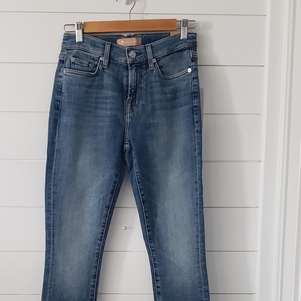 NWT 7 For All Mankind Mid Rise Ankle Skinny in Sloan Vintage - Picture 3 of 9